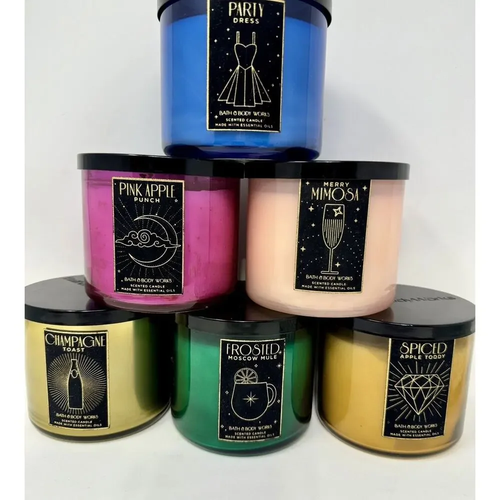 Bath & Body Works Roaring 20s 6-Candle Collection HTF Velvet Labels NEW